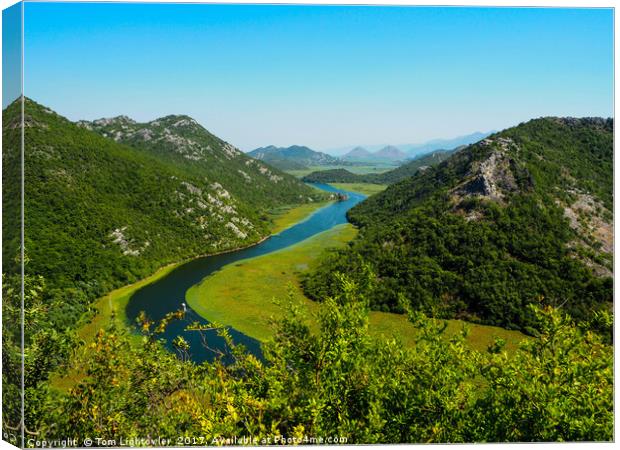 The Crnojevica River In Montenegro Canvas Print by Tom Lightowler