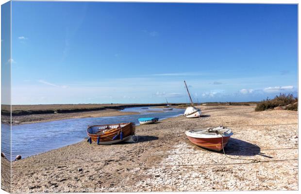 Blakeney Quay Norfolk Canvas Print by Jim Key