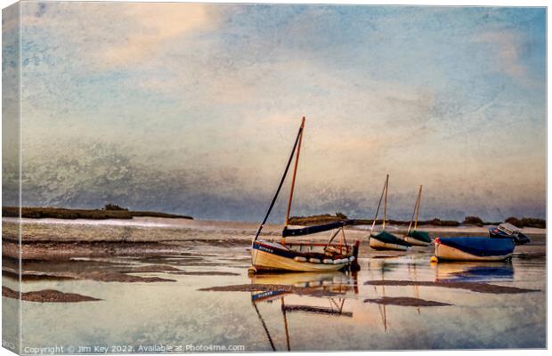 Burnham Overy Staithe Painting Canvas Print by Jim Key
