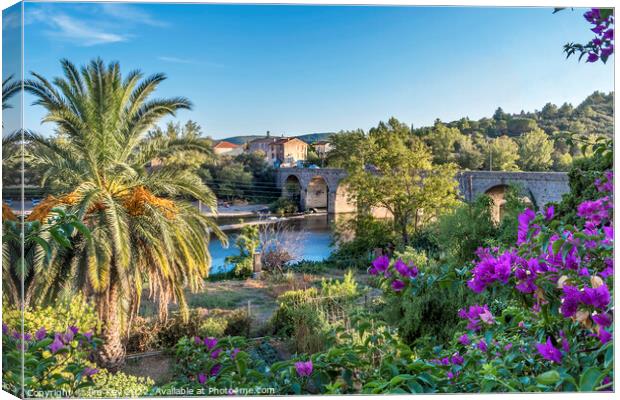 Roquebrun France Canvas Print by Jim Key