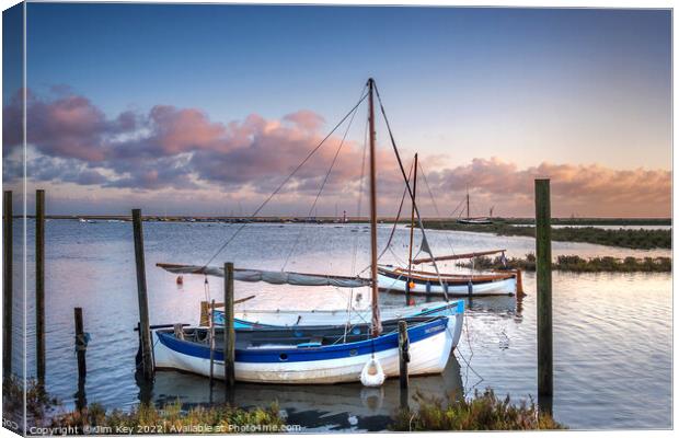 Blakeney Quay Norfolk  Canvas Print by Jim Key