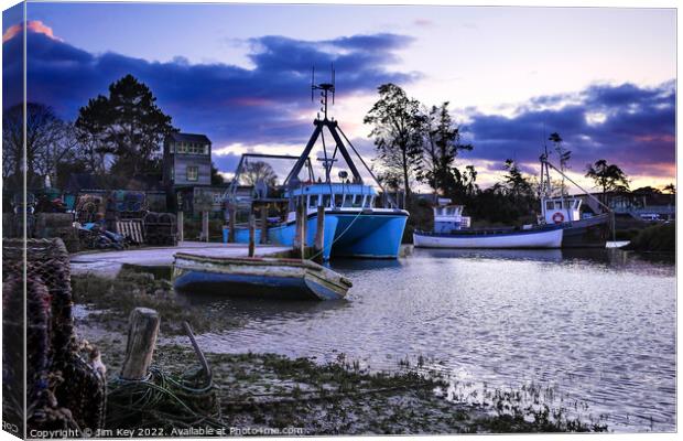 Blue Hour Magic in Brancaster Staithe Canvas Print by Jim Key