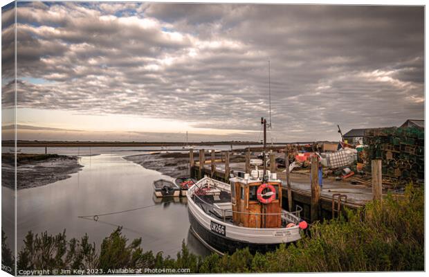 Brancaster Staithe in Winter  Canvas Print by Jim Key