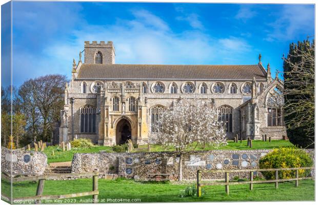St Margaret Of Antioch's Church Cley next the Sea  Canvas Print by Jim Key