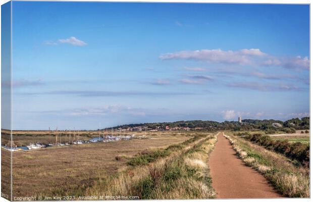 Morston Blakeney Footpath Canvas Print by Jim Key