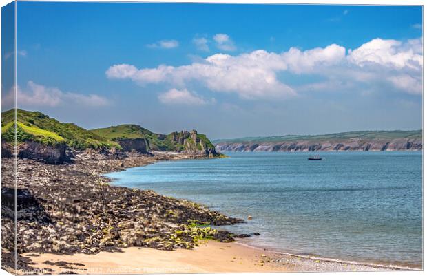 Caldey Island Wales  Canvas Print by Jim Key