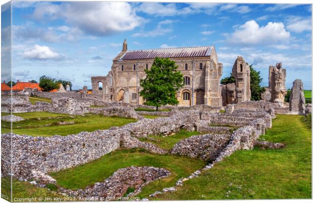 Binham Priory North Norfolk  Canvas Print by Jim Key