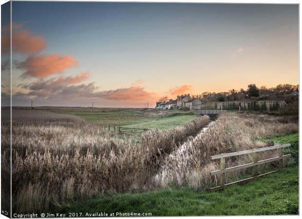 Cley next the Sea Sunrise Norfolk  Canvas Print by Jim Key