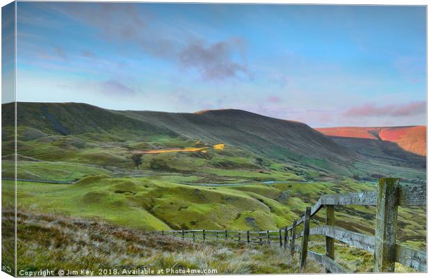 The Great Ridge from Mam Tor Canvas Print by Jim Key