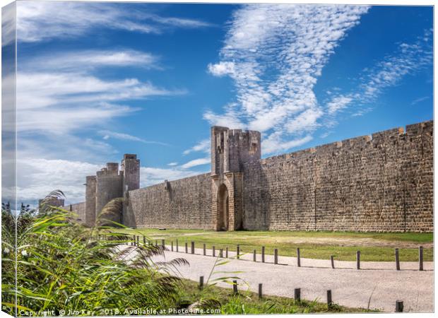 Aigues-Mortes Fortifications  Canvas Print by Jim Key