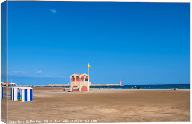 The Beach  Porte La Nouvelle France Canvas Print by Jim Key