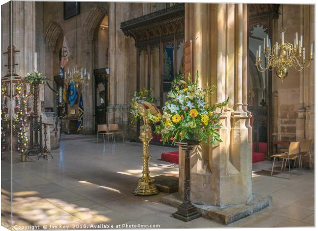 Easter at St John Baptist Cirencester  Canvas Print by Jim Key