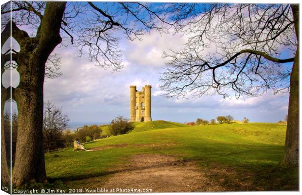 Broadway Tower The Cotswolds Canvas Print by Jim Key