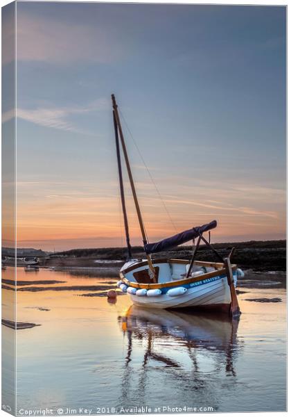 Burnham Overy Staithe Norfolk  Canvas Print by Jim Key