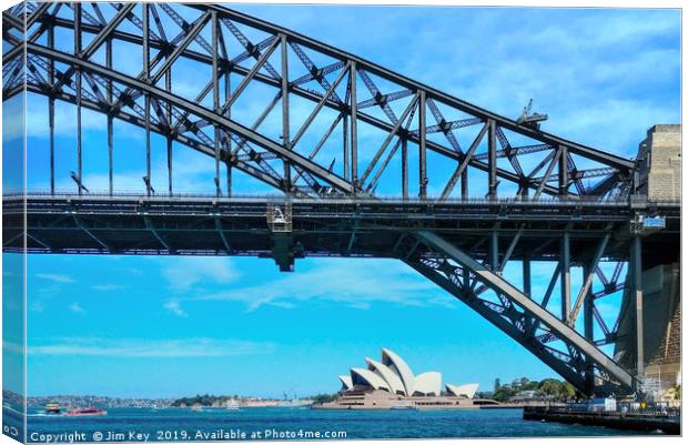 Majestic Sydney Harbour Bridge Canvas Print by Jim Key