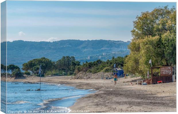 Paradise Beach Kos Greece Canvas Print by Jim Key