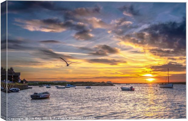 Burnham Overy Staithe Norfolk Canvas Print by Jim Key