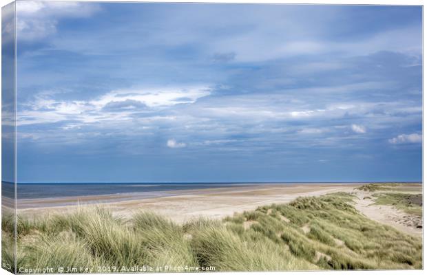 Holkham Beach Norfolk Canvas Print by Jim Key