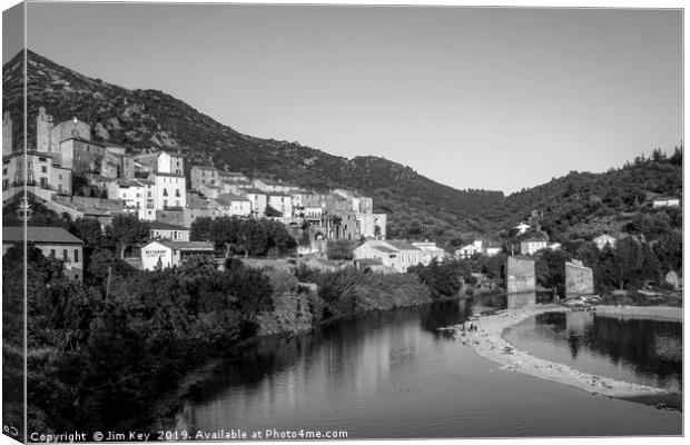 The Orb Roquebrune France Black and White Canvas Print by Jim Key