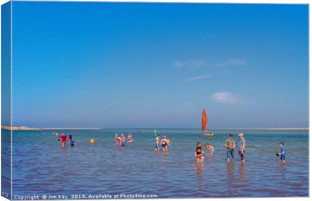 Summer by the Seaside Canvas Print by Jim Key