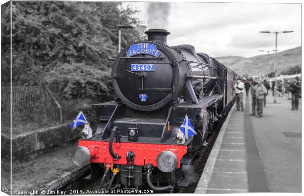 The Jacobite Steam Train Scotland Canvas Print by Jim Key