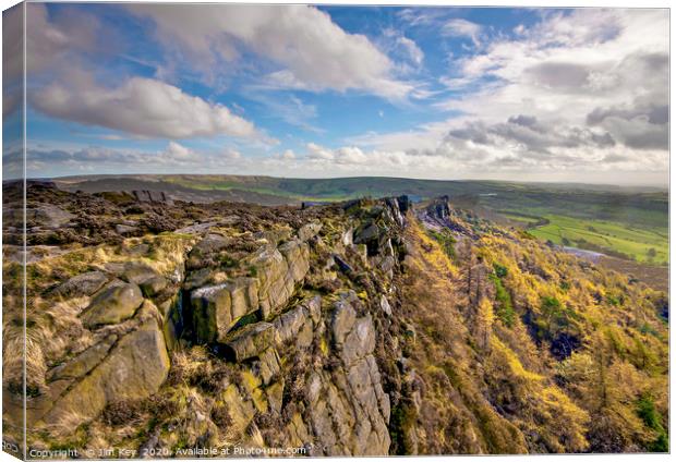 View from The Roaches Canvas Print by Jim Key