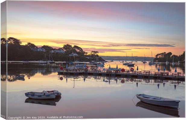 Sunrise Pandora Inn Cornwall Canvas Print by Jim Key