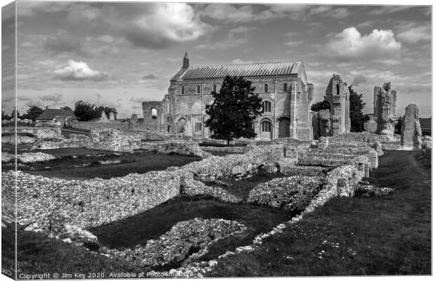 Binham Priory and Ruins  Norfolk Canvas Print by Jim Key