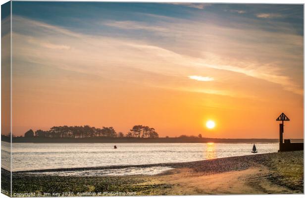 Sunrise Wells next the Sea Norfolk Canvas Print by Jim Key