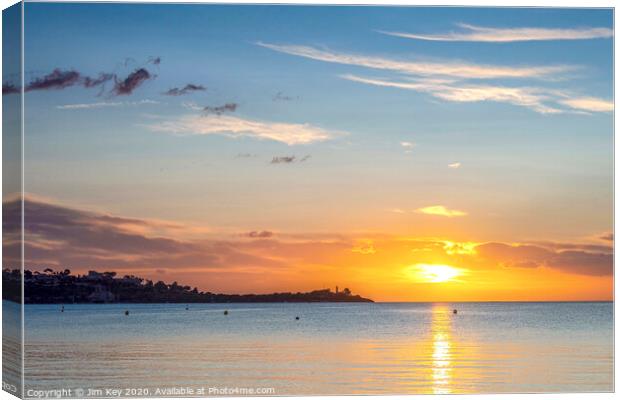 Sunrise at Puerto Pollensa Canvas Print by Jim Key