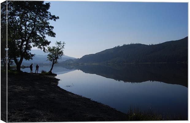 Peace at Llyn Cwellyn, Snowdonia Canvas Print by mike holgate