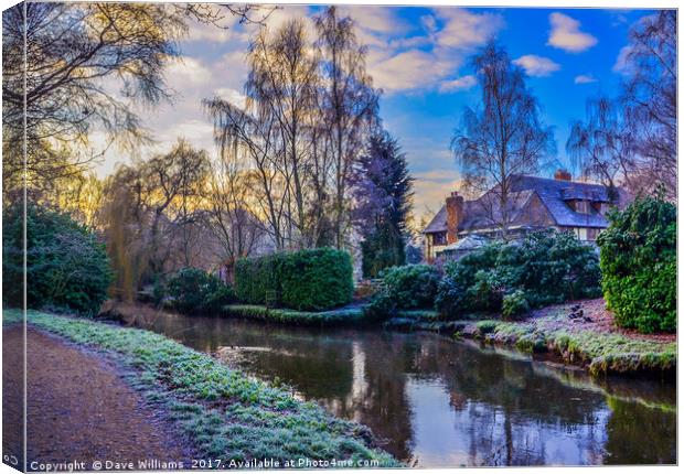 Riverdale Barn, Sandhurst Canvas Print by Dave Williams