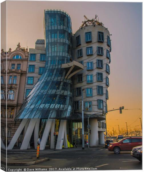 The Dancing House, Prague Canvas Print by Dave Williams