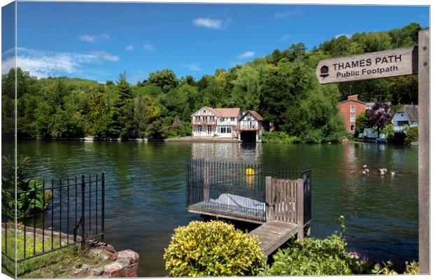 Life on the Thames Path at Henley-on-Thames Canvas Print by Dave Williams