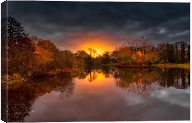 Dramatic Sunrise Canvas Print by Dave Williams