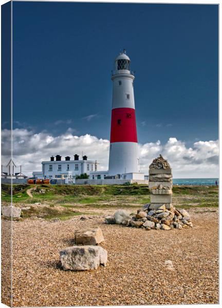 Portland Bill Lighthouse Canvas Print by Dave Williams
