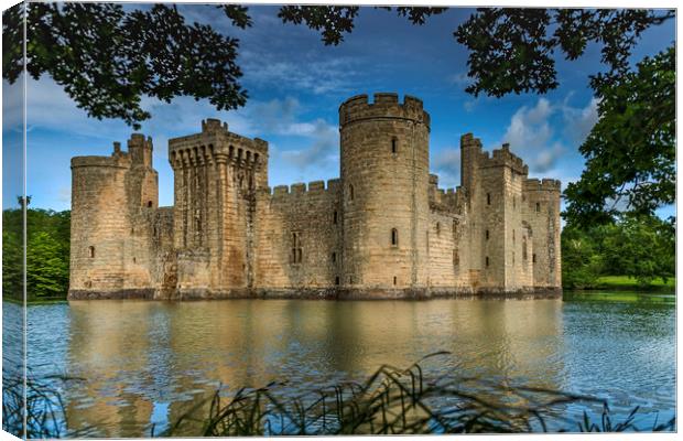 Bodiam Castle in East Sussex Canvas Print by Dave Williams