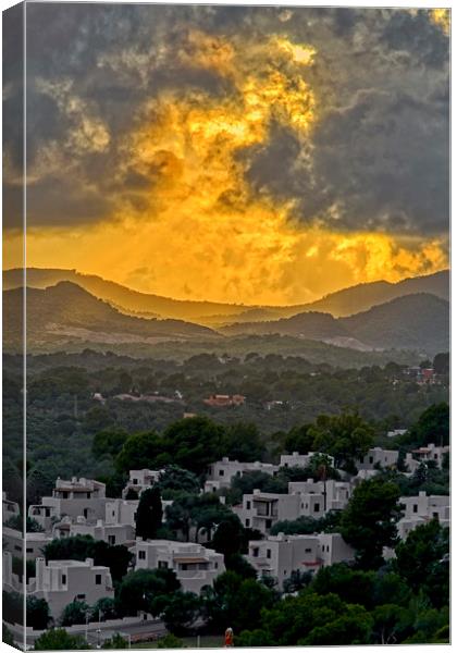 Stormy Sunset Canvas Print by Dave Williams