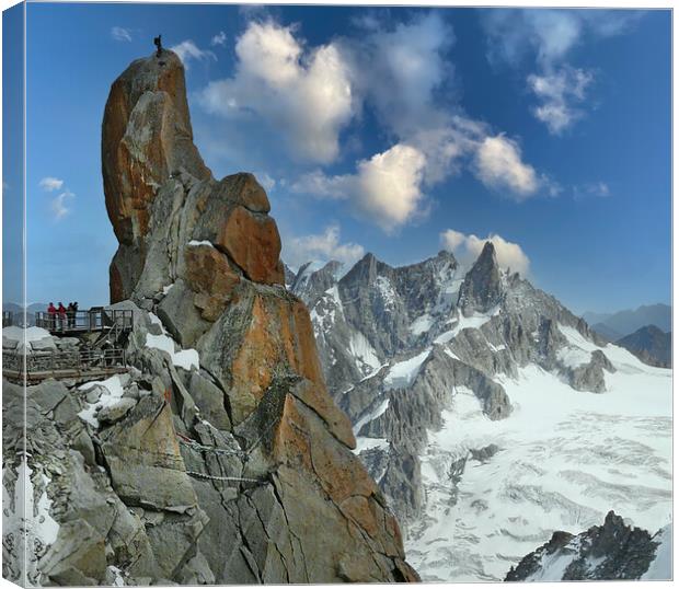 The Aguille du Midi, French Alps Canvas Print by Dave Williams