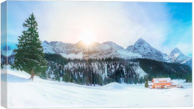 Austrian Alps in winter Canvas Print by Daniela Simona Temneanu