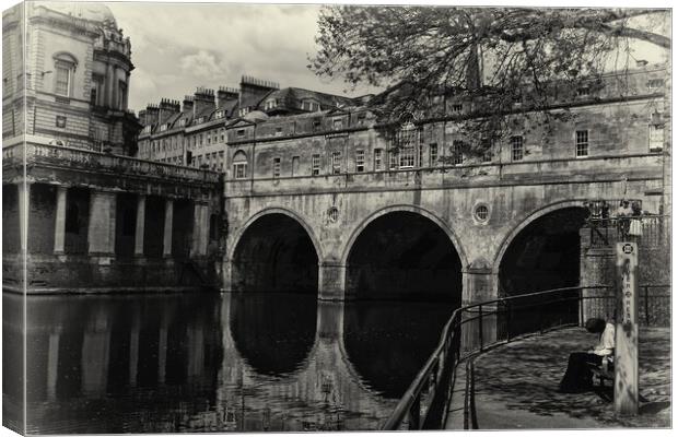 Silent contemplation in Bath Canvas Print by Steve Painter