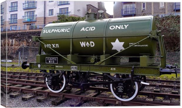 War Department sulphuric acid railway wagon Canvas Print by Steve Painter