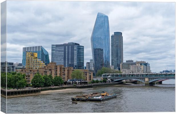 The new skyline of South Bank  Canvas Print by Steve Painter