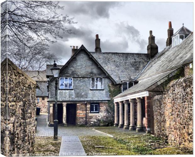 The old Guildhall in Totnes Canvas Print by Elizabeth Chisholm