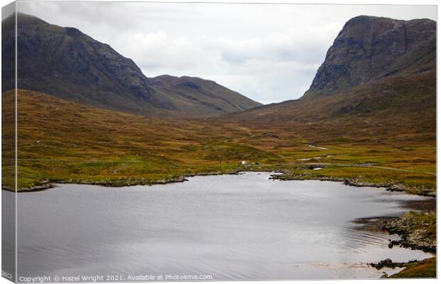 Harris loch, Outer Hebrides Canvas Print by Hazel Wright