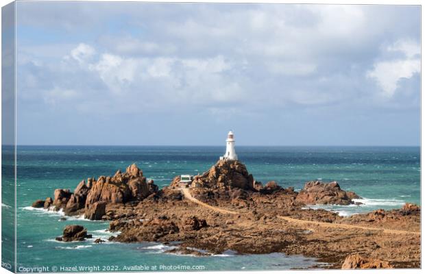 Corbiere lighthouse Canvas Print by Hazel Wright