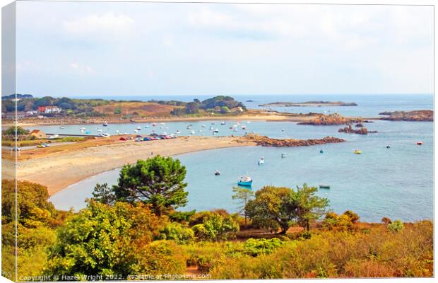 st. sampson harbour, guernsey Canvas Print by Hazel Wright