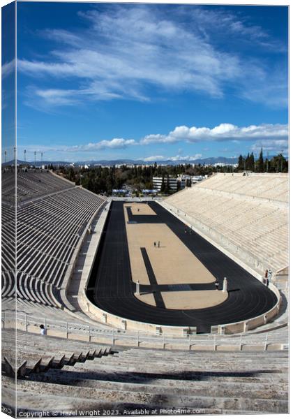 Panathenaic stadium, Athens Canvas Print by Hazel Wright