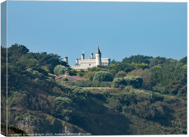 Brecqhou castle Canvas Print by Hazel Wright