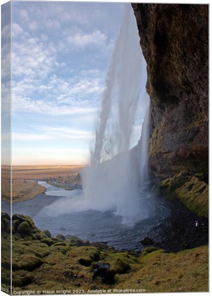 Seljalandsfoss waterfall Canvas Print by Hazel Wright